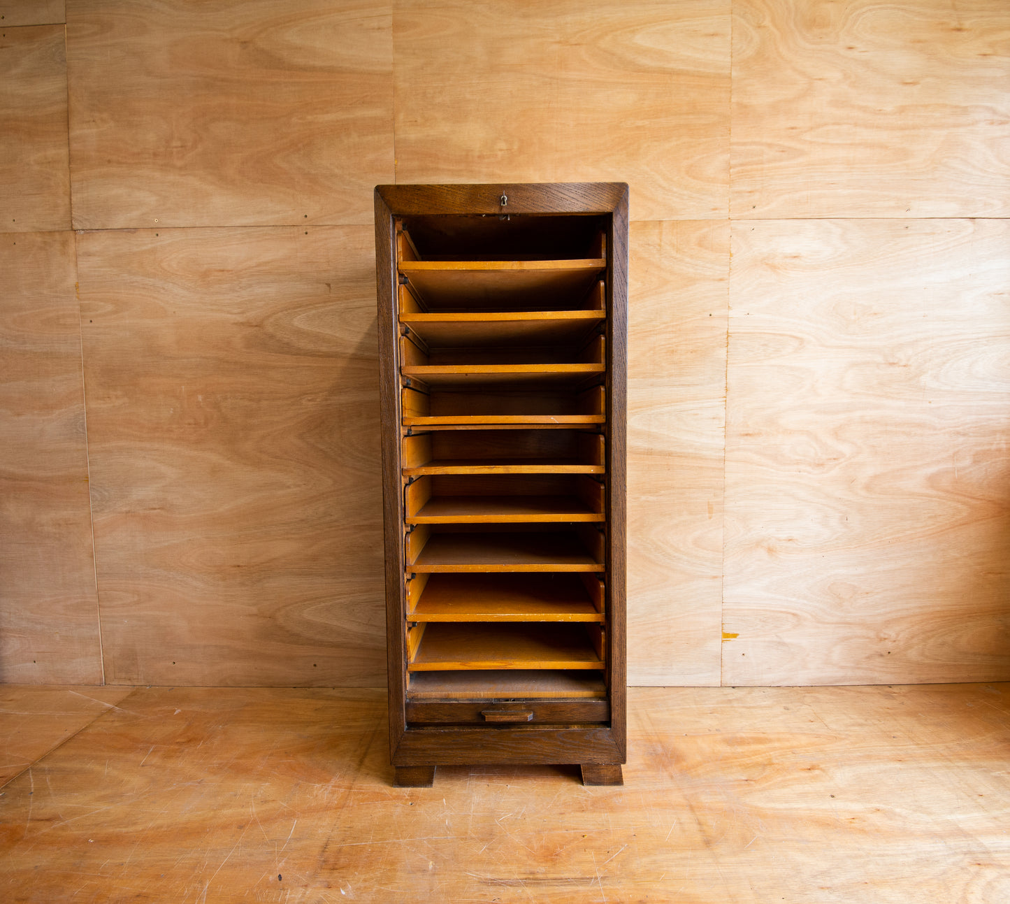 Vintage School Tambour Cabinet