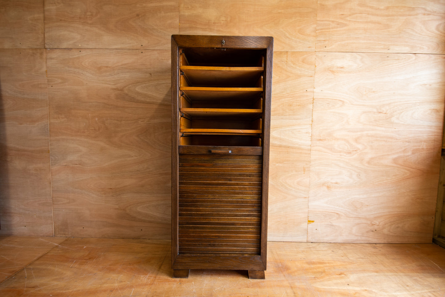 Vintage School Tambour Cabinet