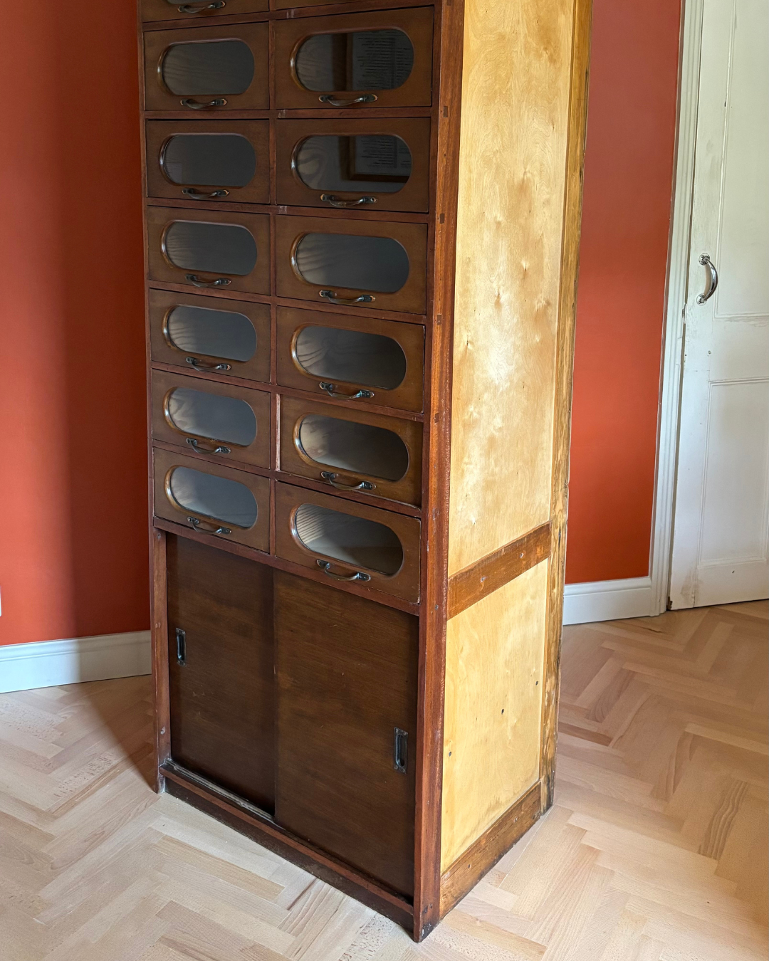 Vintage Tambour Bakers Cabinet