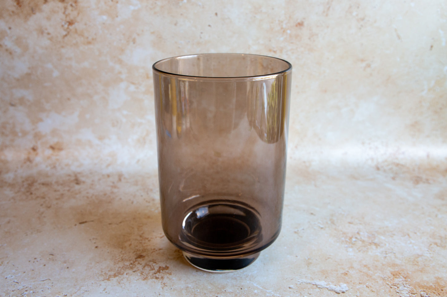 Large Smoked Glass Vase