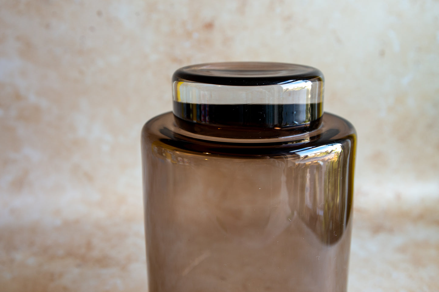 Large Smoked Glass Vase