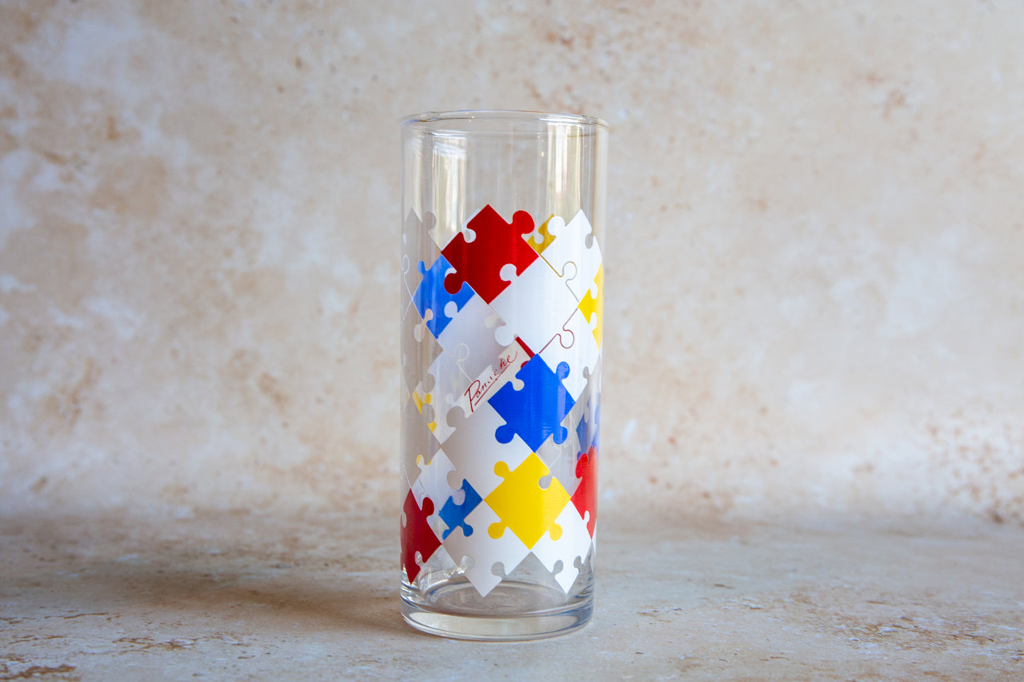 Pair of Vintage Puzzle Tumblers