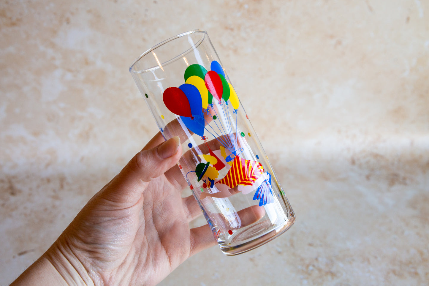Set of 4 Vintage Clown Tumblers