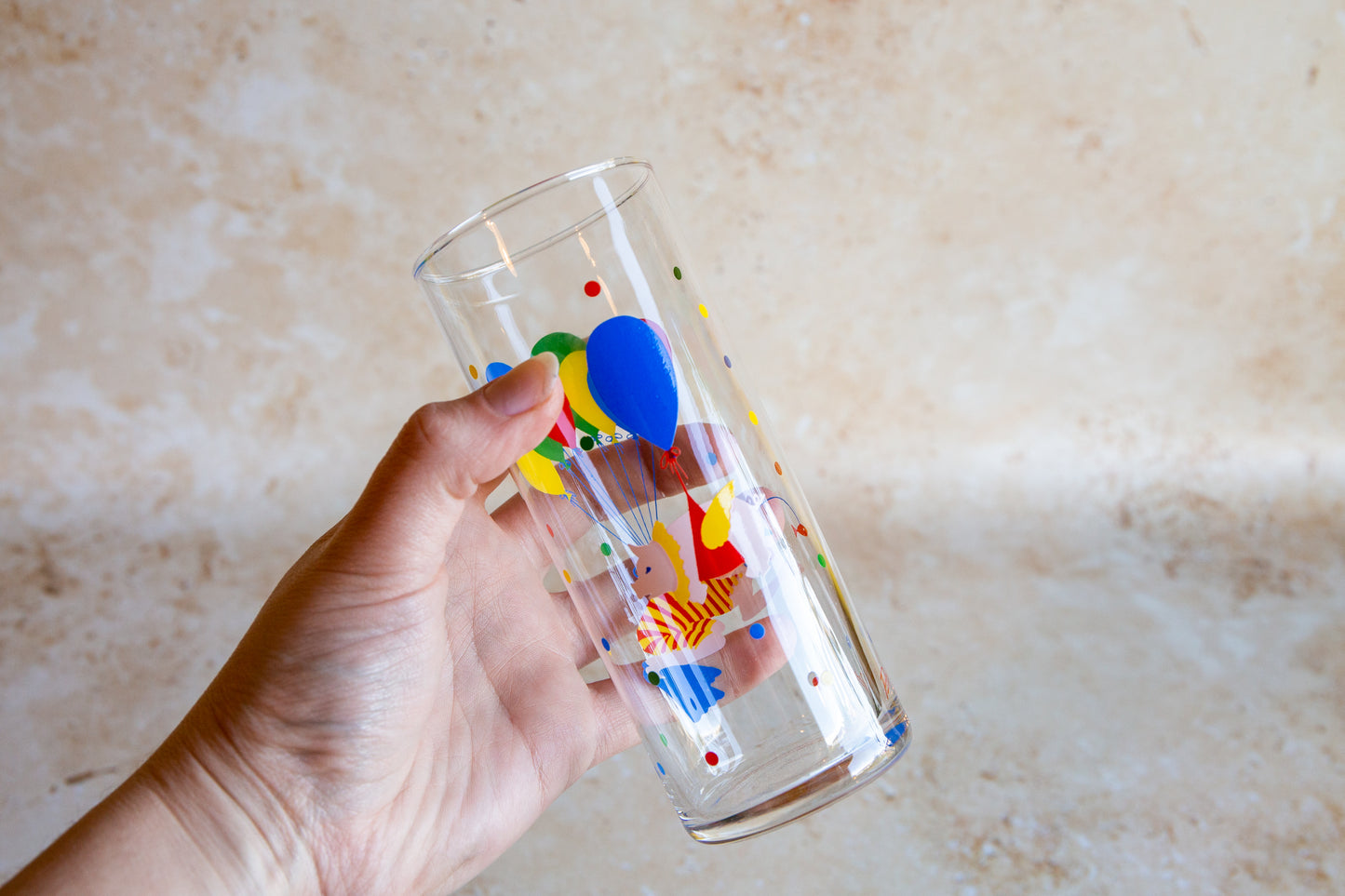Set of 4 Vintage Clown Tumblers