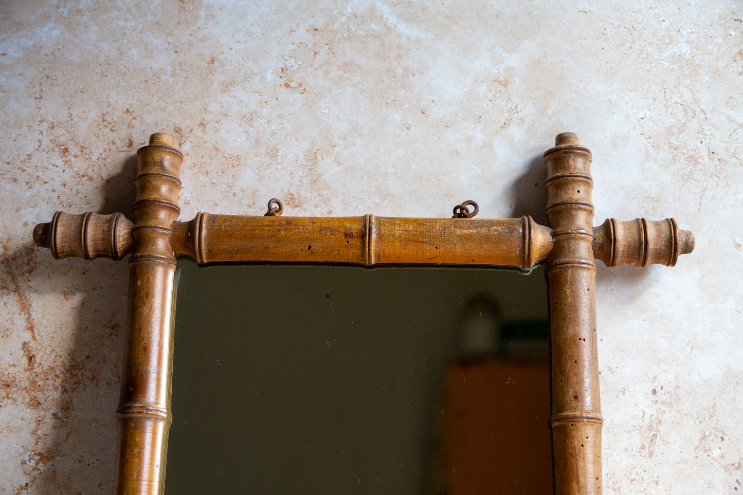Antique Bamboo Mirror