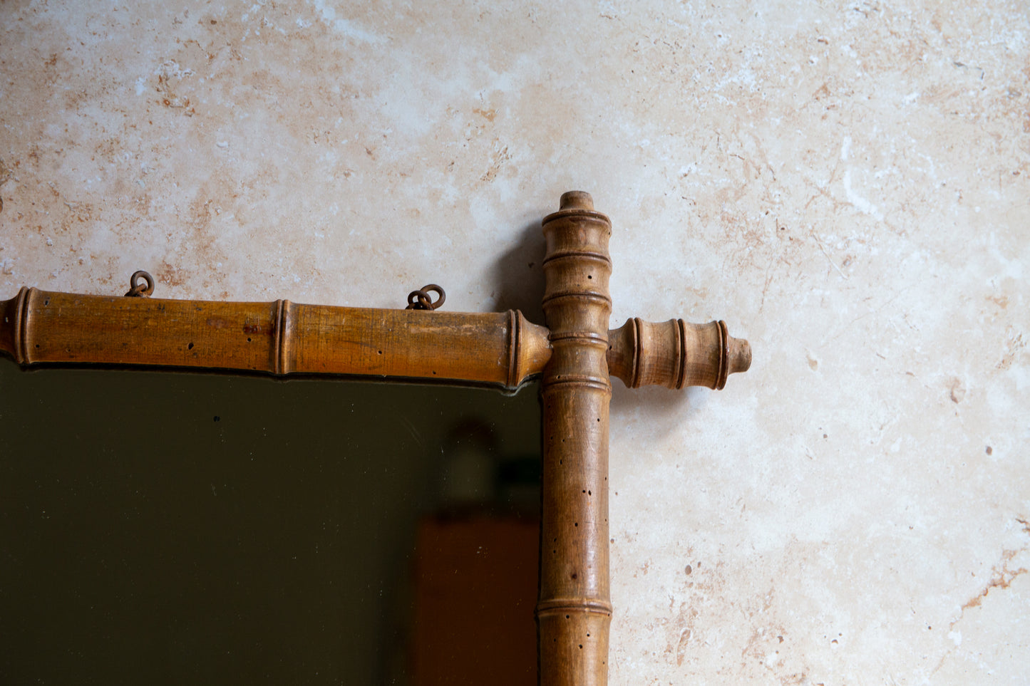 Antique Bamboo Mirror