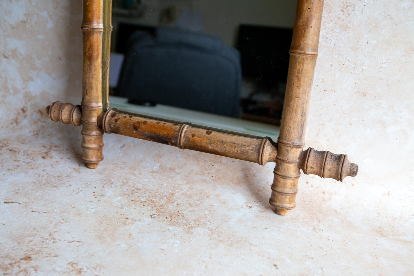 Antique Bamboo Mirror