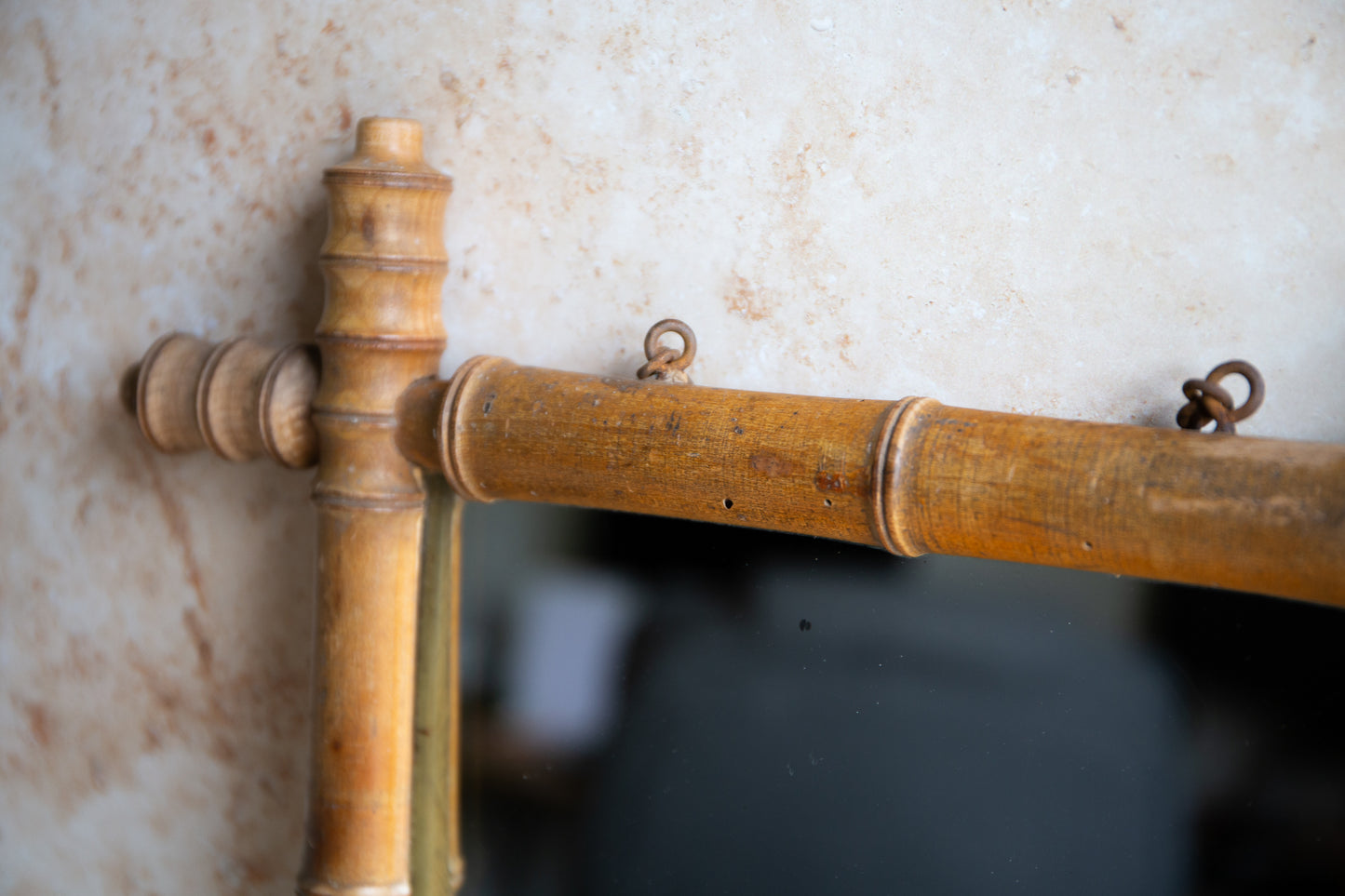 Antique Bamboo Mirror