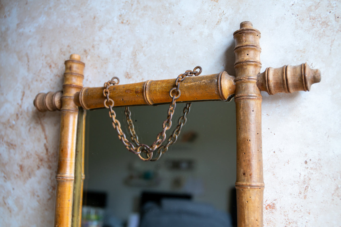 Antique Bamboo Mirror