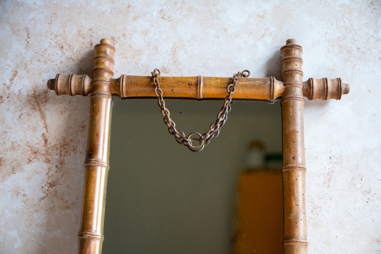Antique Bamboo Mirror