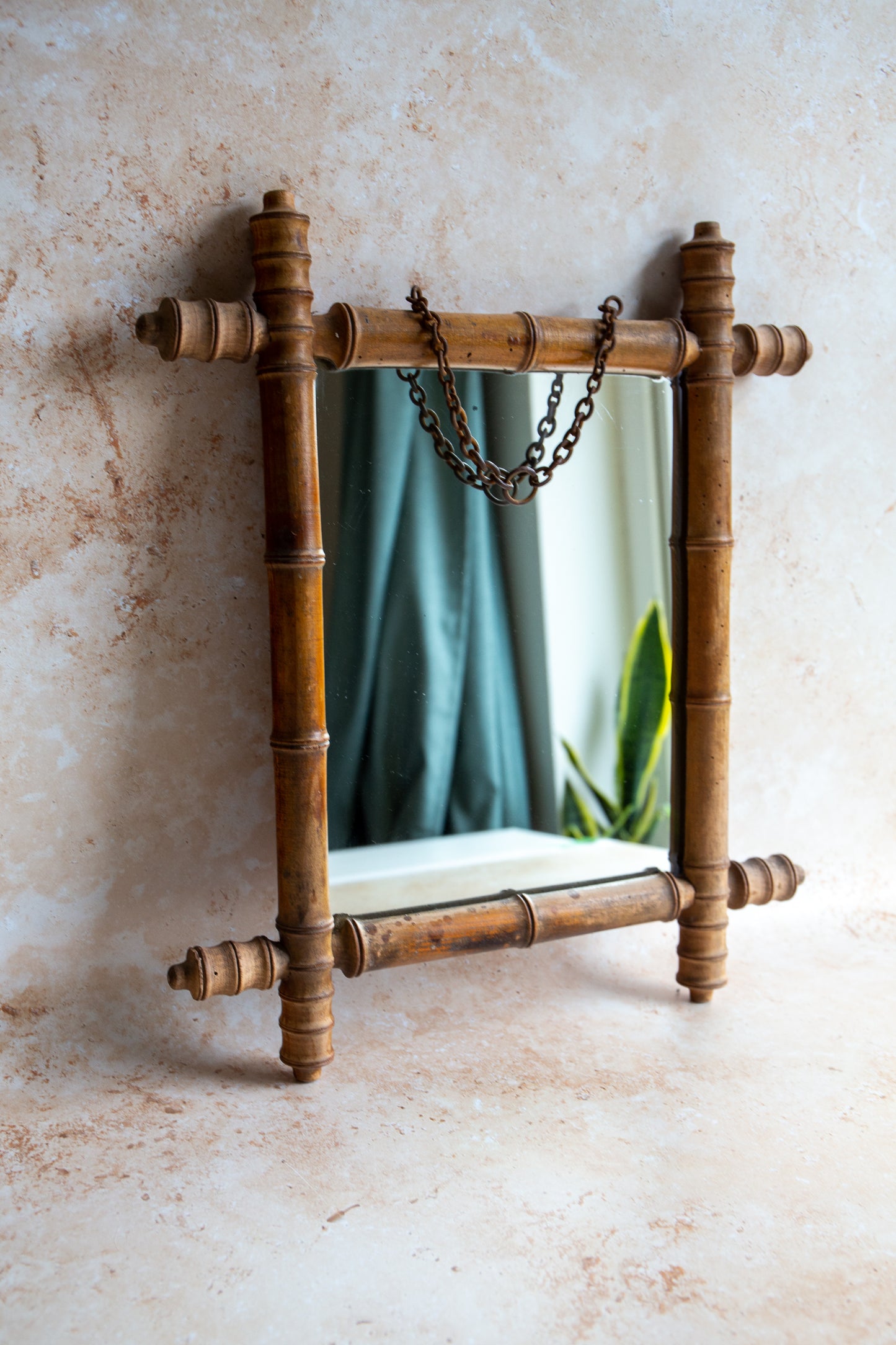 Antique Bamboo Mirror