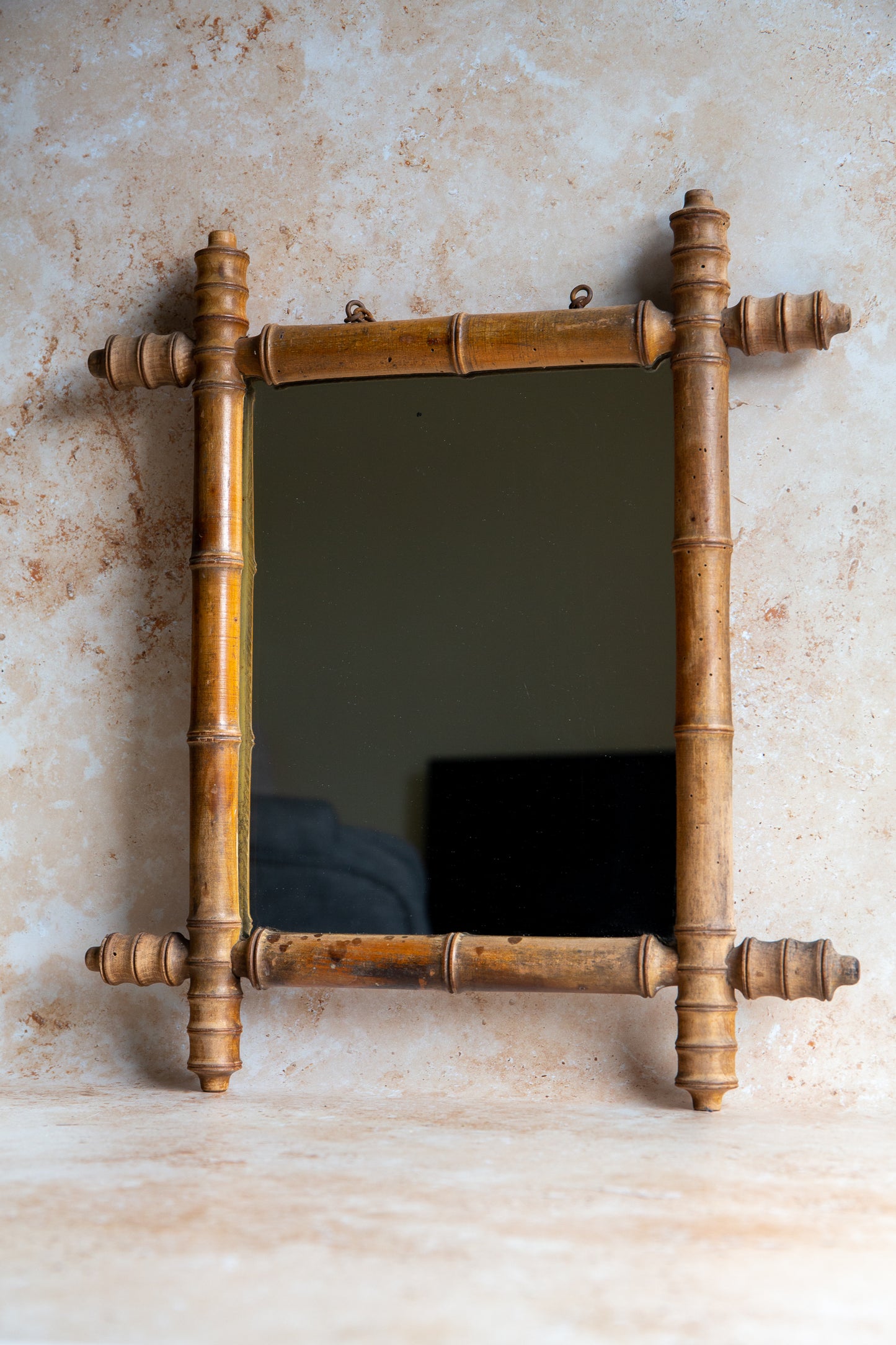 Antique Bamboo Mirror