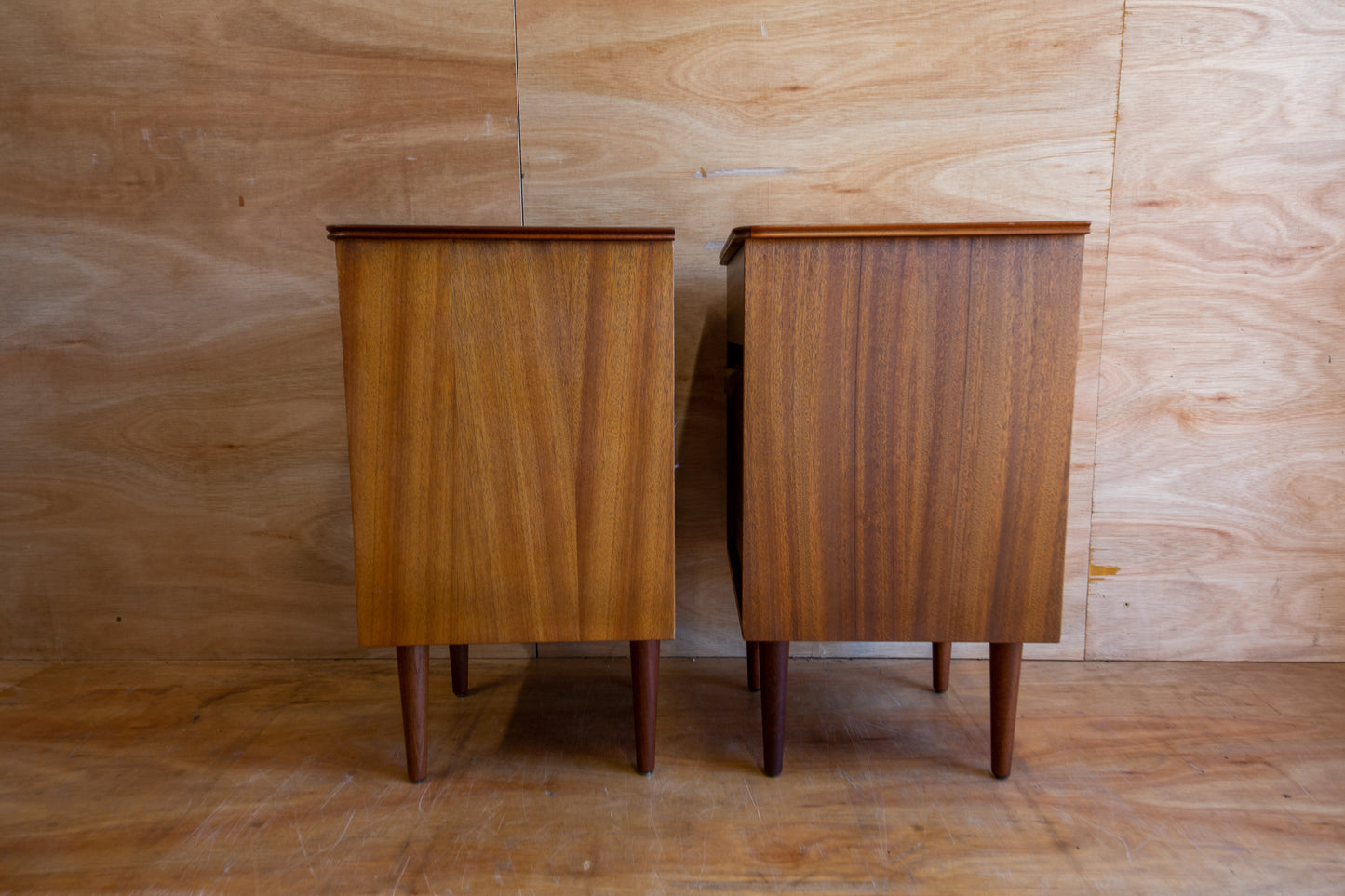 Vintage Uniflex Walnut Bedside Cabinets