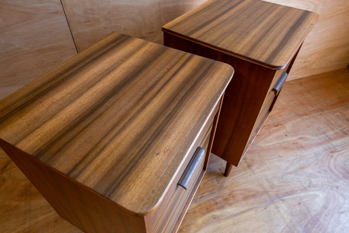 Vintage Uniflex Walnut Bedside Cabinets