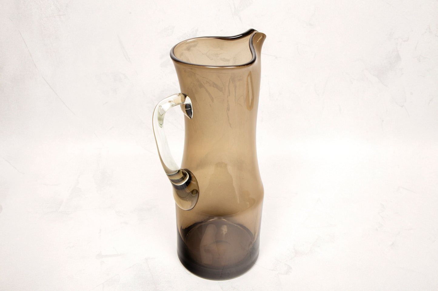 Vintage Handblown Smoked Glass Jug