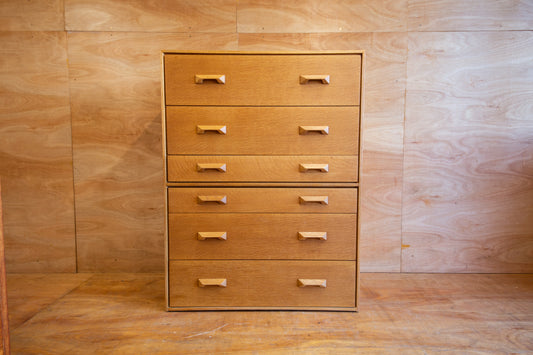 Vintage Stag Oak Chest Of Drawers