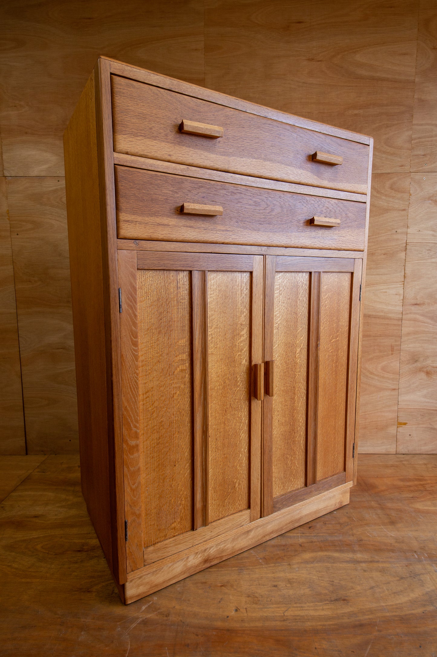 Vintage Oak Utility Cupboard