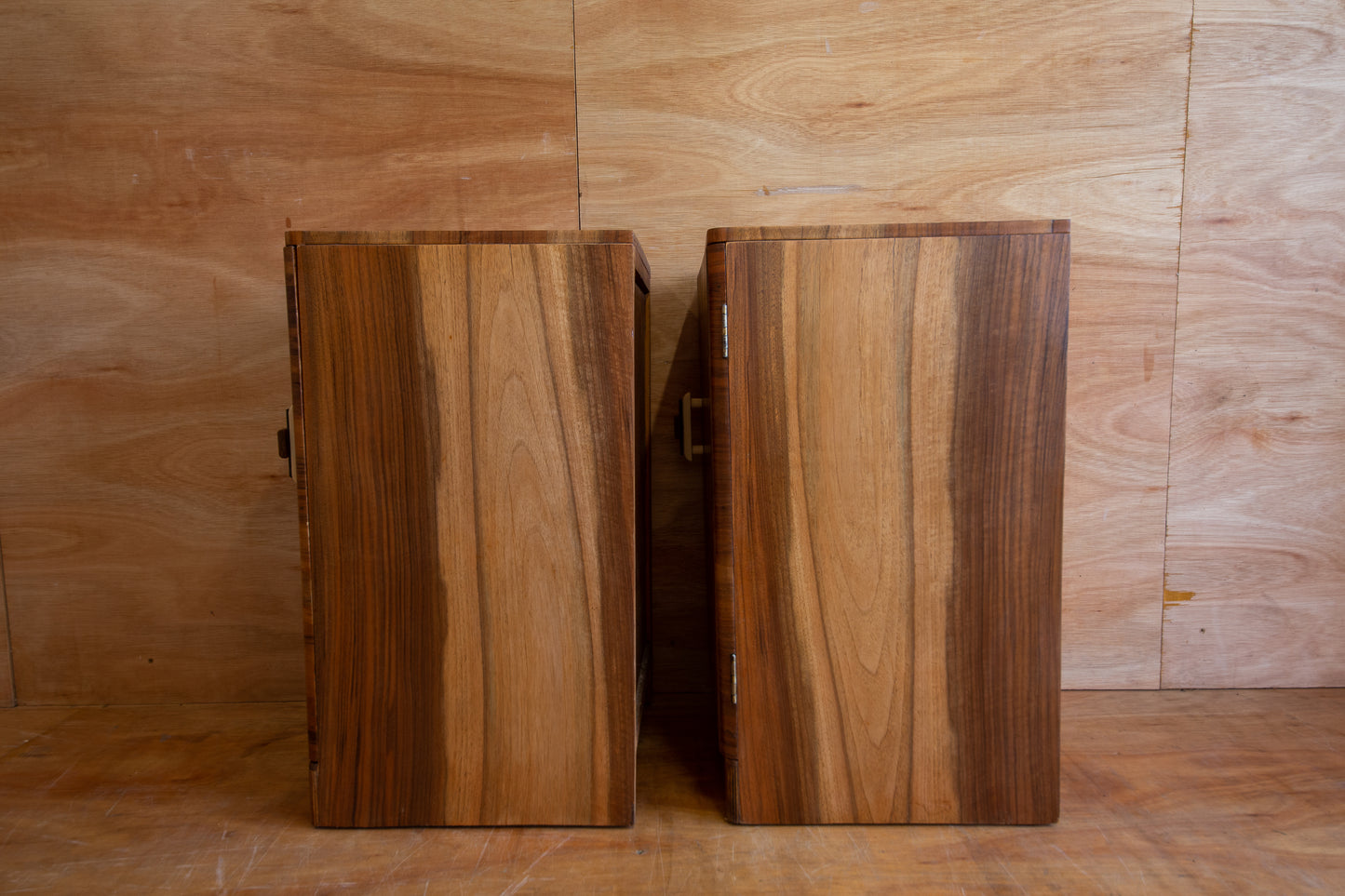 Art Deco Walnut Bedside Cabinets