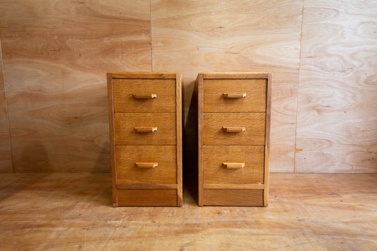 Art Deco Oak Bedside Drawers