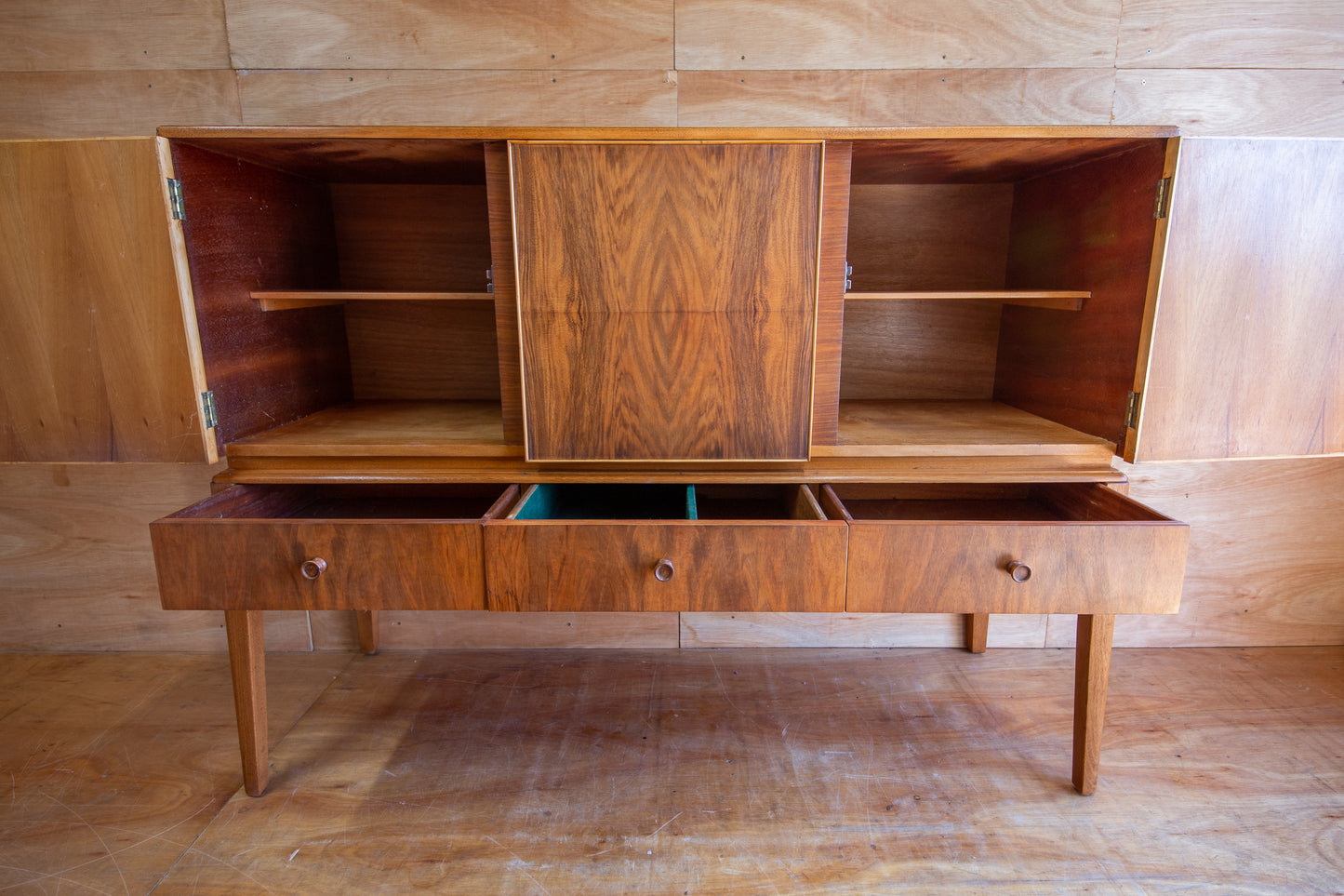 Mid Century Walnut Sideboard