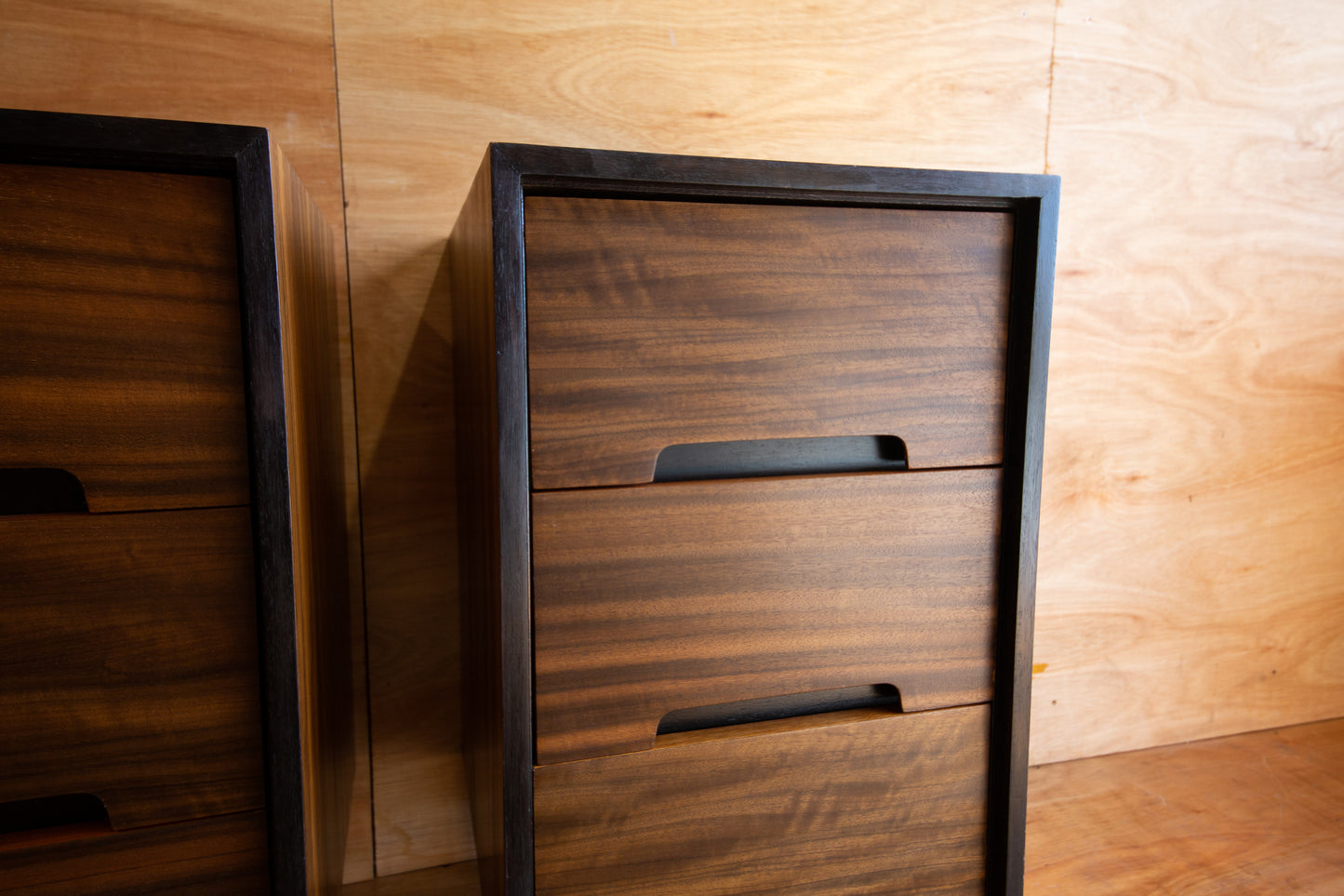 Vintage Stag Walnut Bedside Cabinets