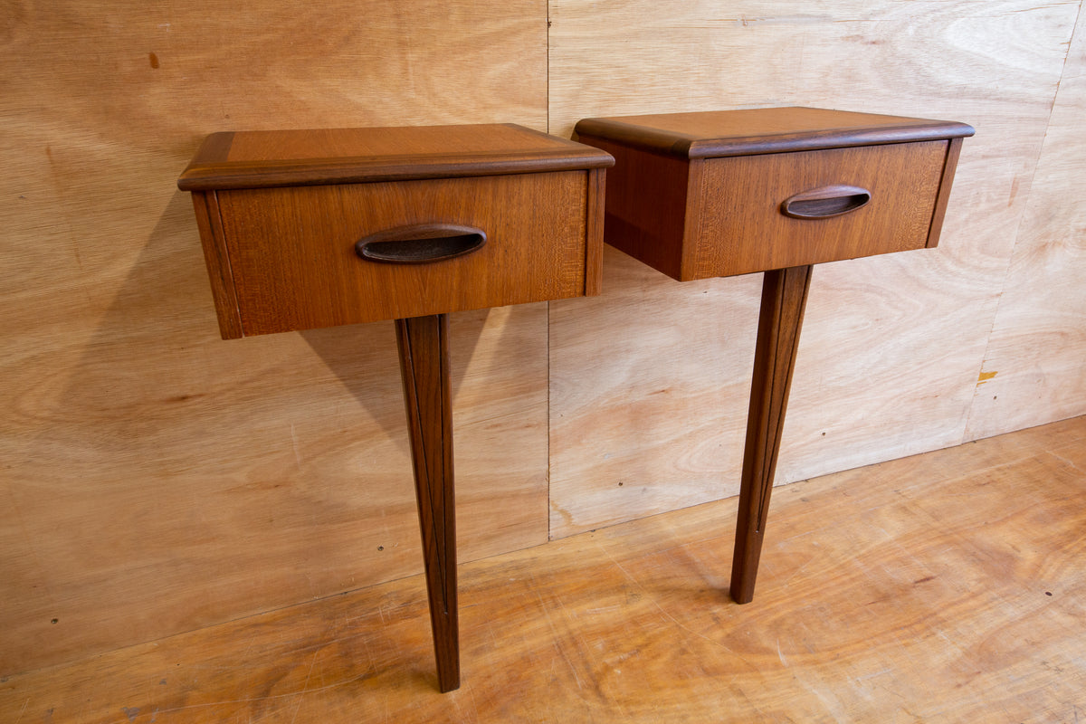 Vintage Homeworthy Teak Bedside Tables