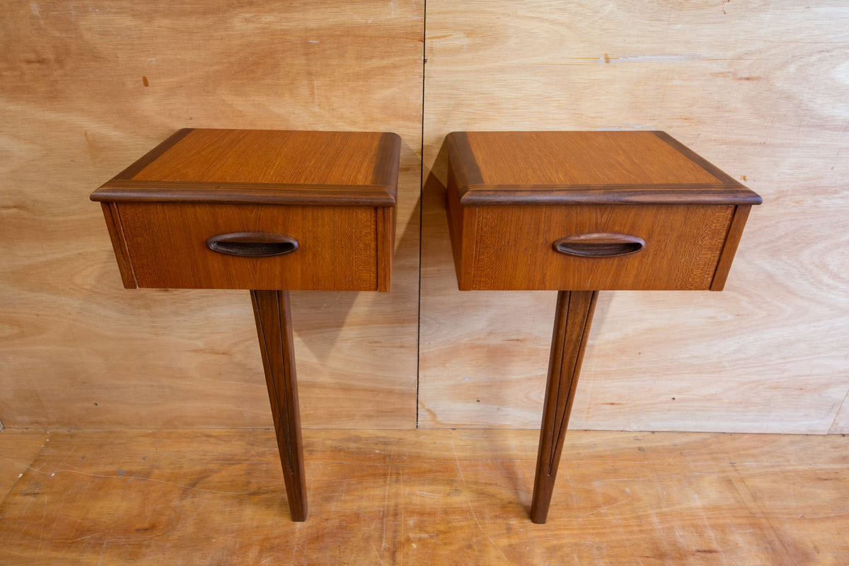 Vintage Homeworthy Teak Bedside Tables