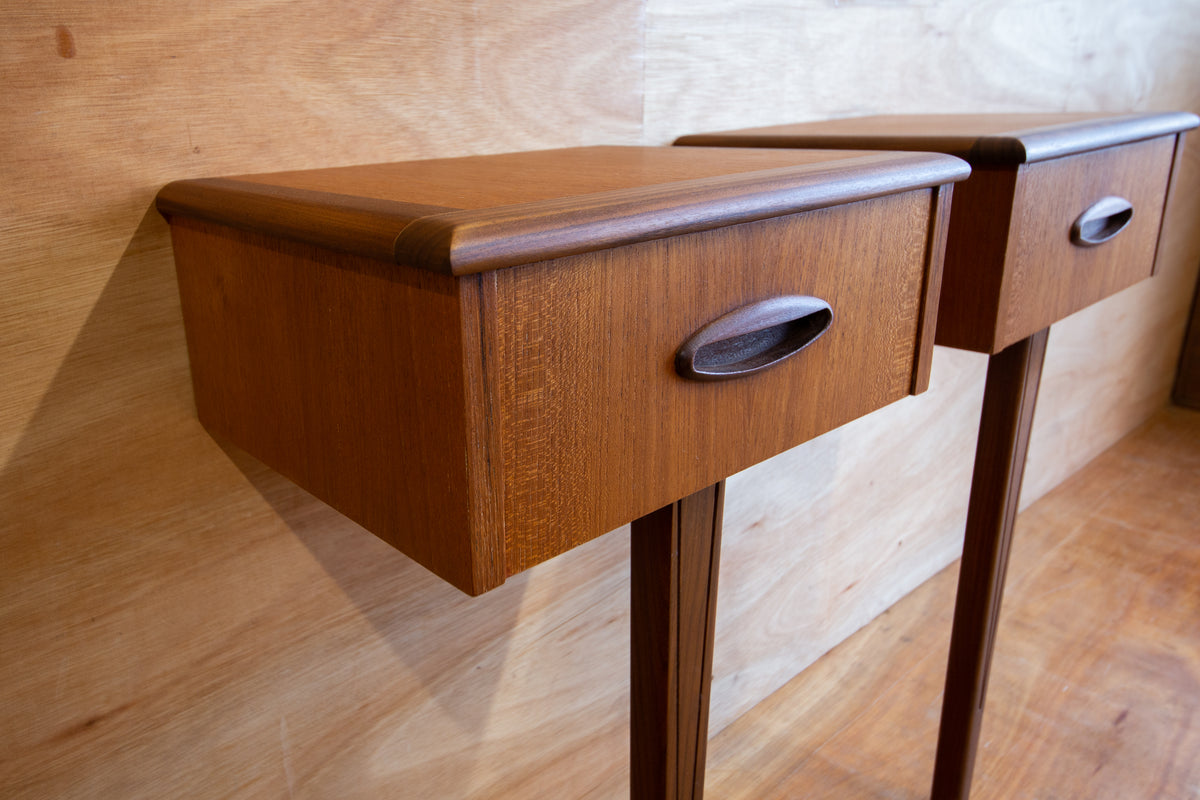 Vintage Homeworthy Teak Bedside Tables