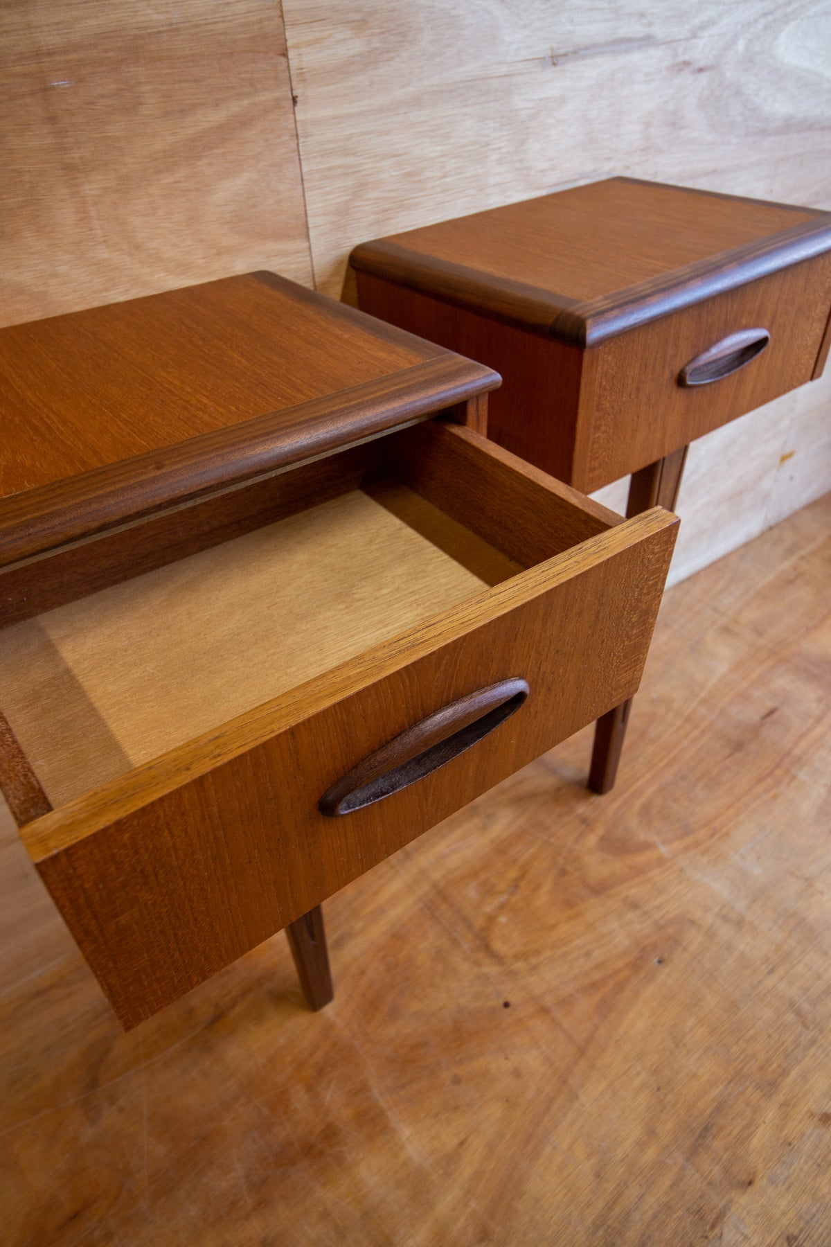 Vintage Homeworthy Teak Bedside Tables