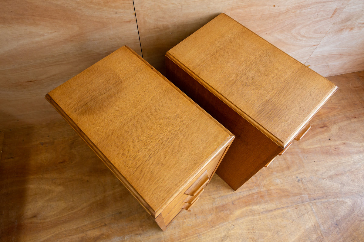 Art Deco Oak Bedside Drawers