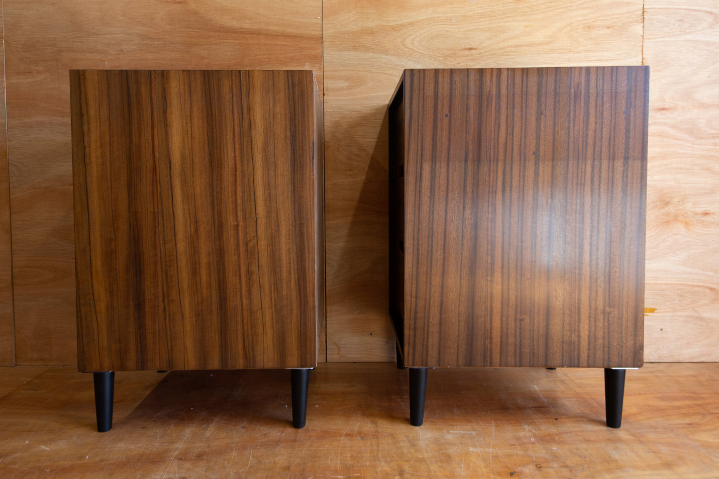 Vintage Stag Walnut Bedside Cabinets