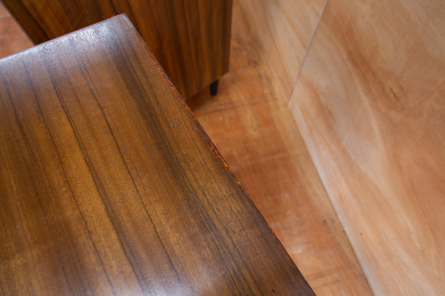 Vintage Stag Walnut Bedside Cabinets