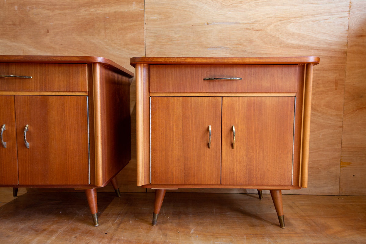 Vintage Teak Bedside Cabinets