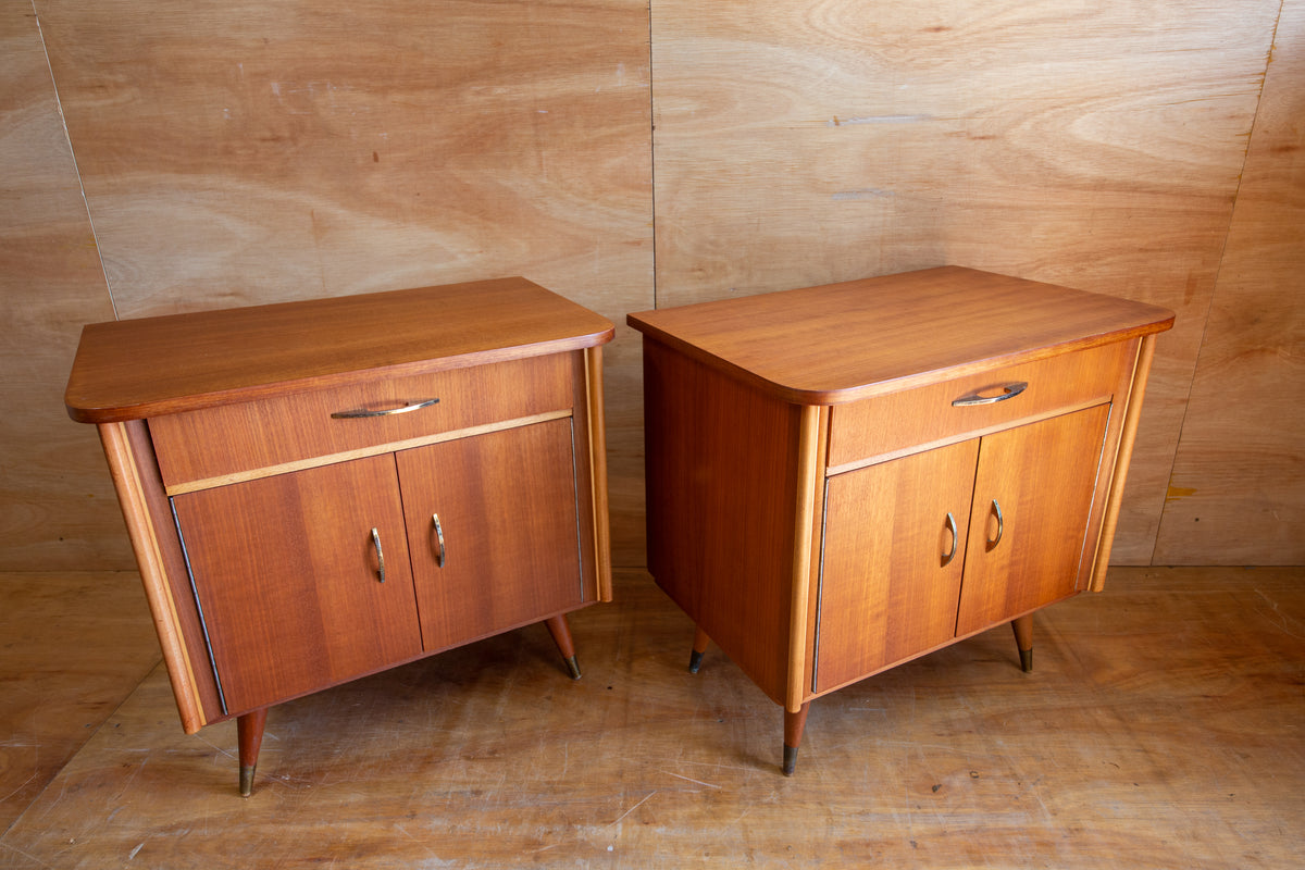 Vintage Teak Bedside Cabinets