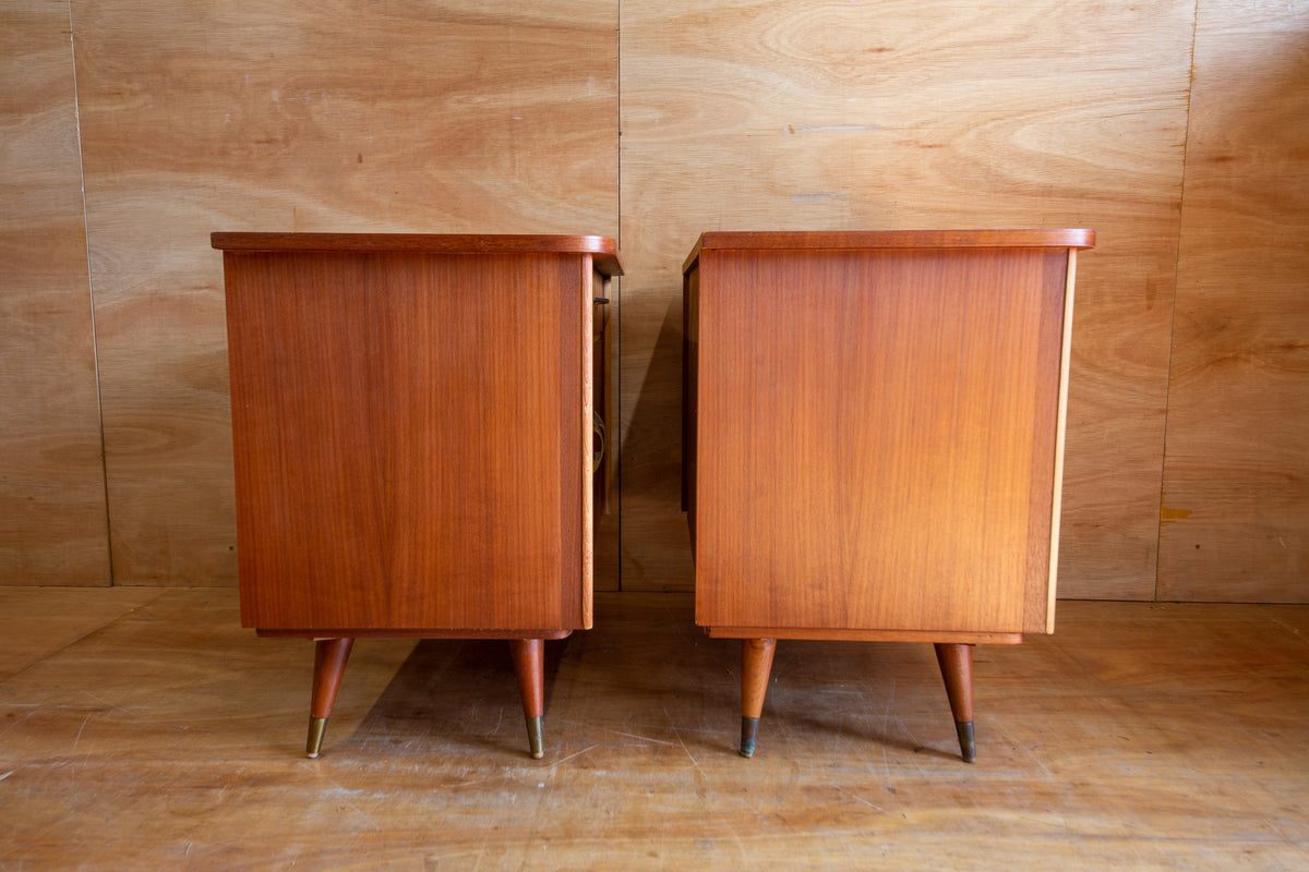 Vintage Teak Bedside Cabinets