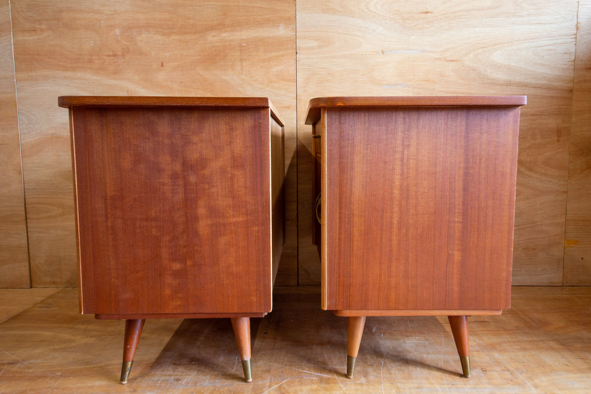 Vintage Teak Bedside Cabinets