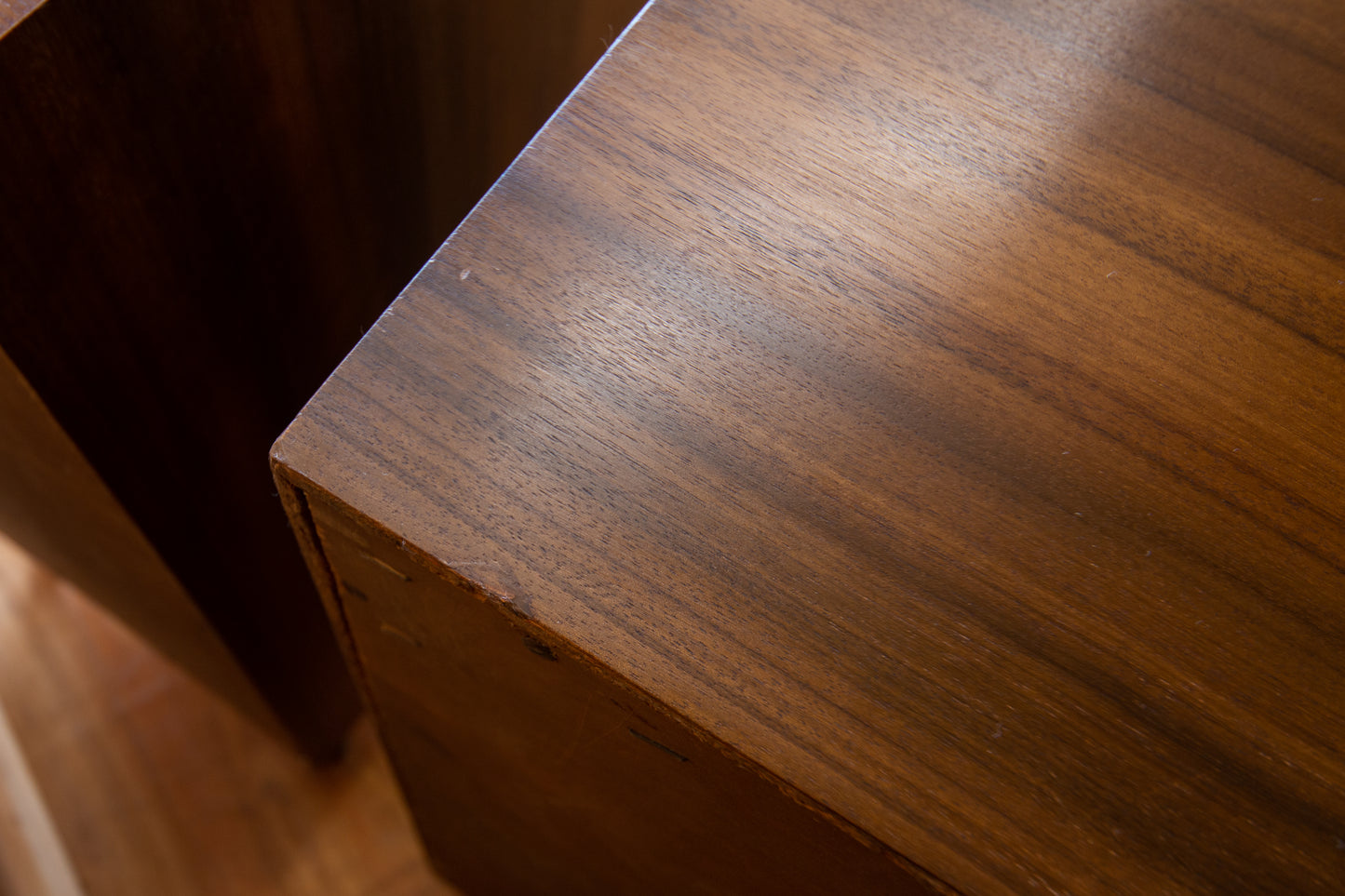 Vintage Stag Walnut Bedside Cabinets