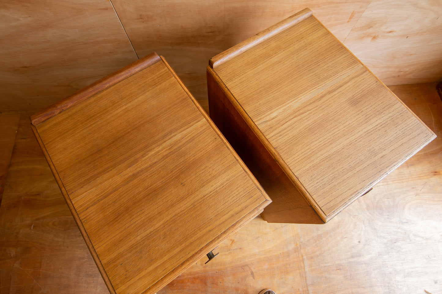 Vintage Oak Bedside Drawers