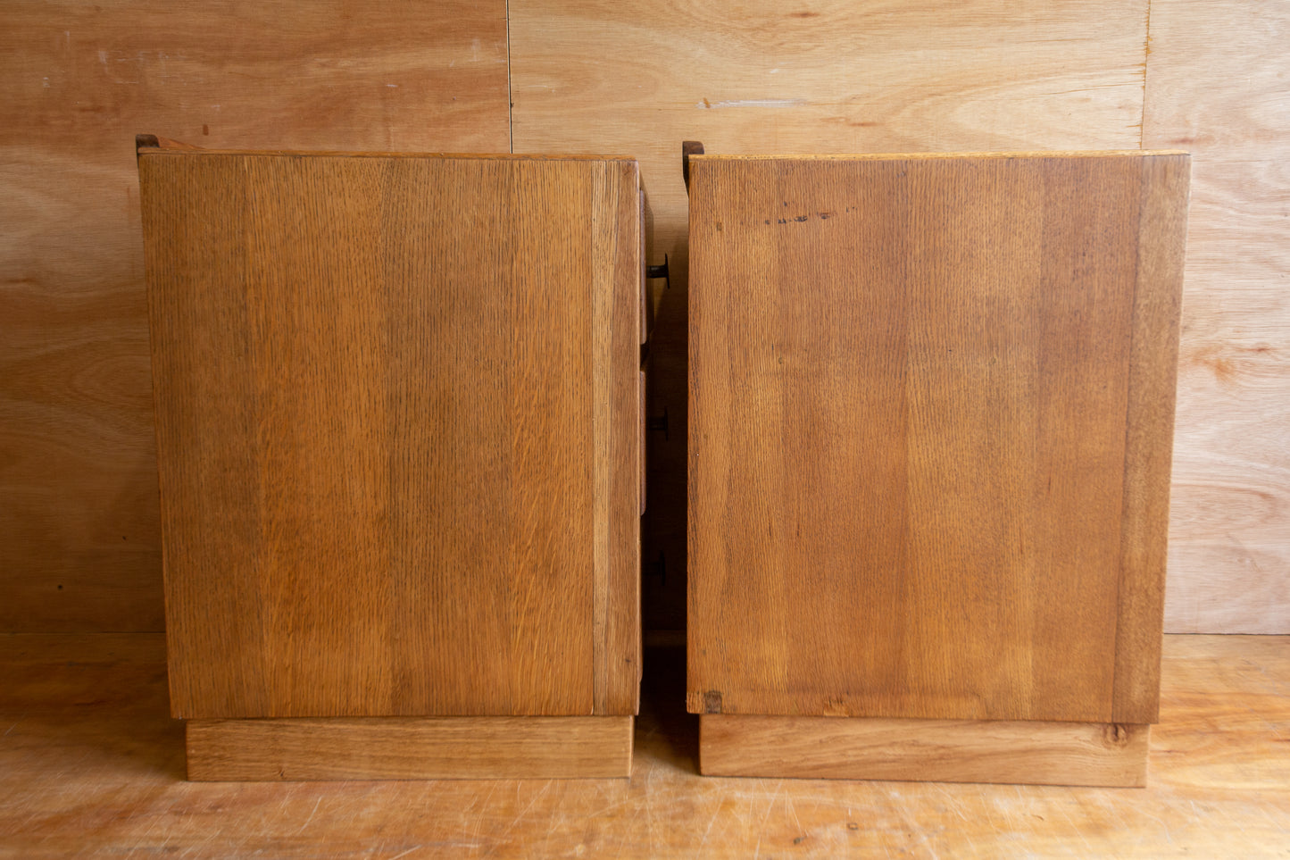 Vintage Oak Bedside Drawers