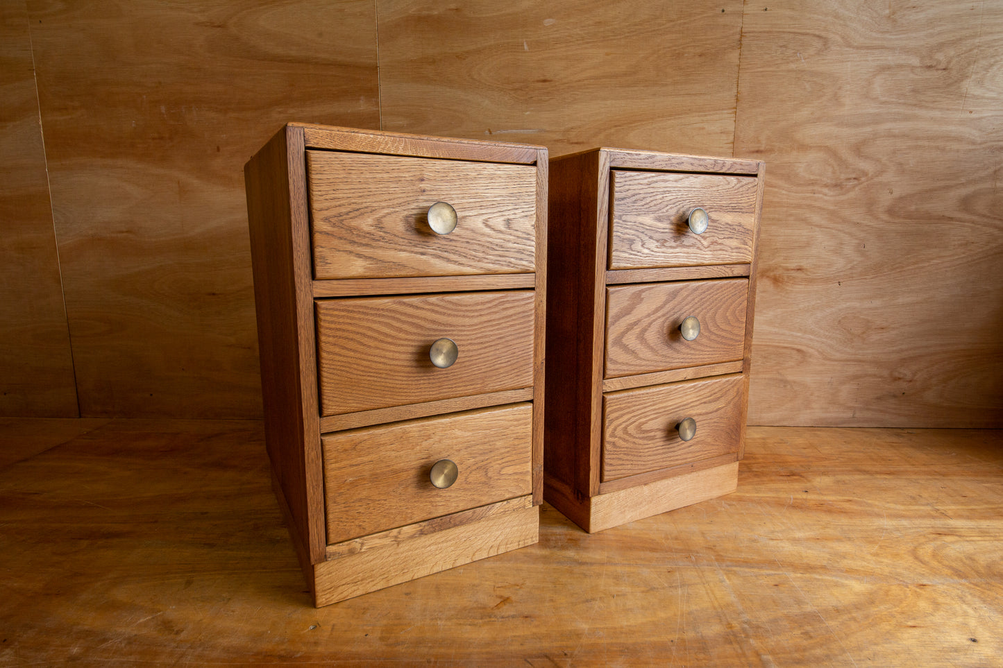 Vintage Oak Bedside Drawers