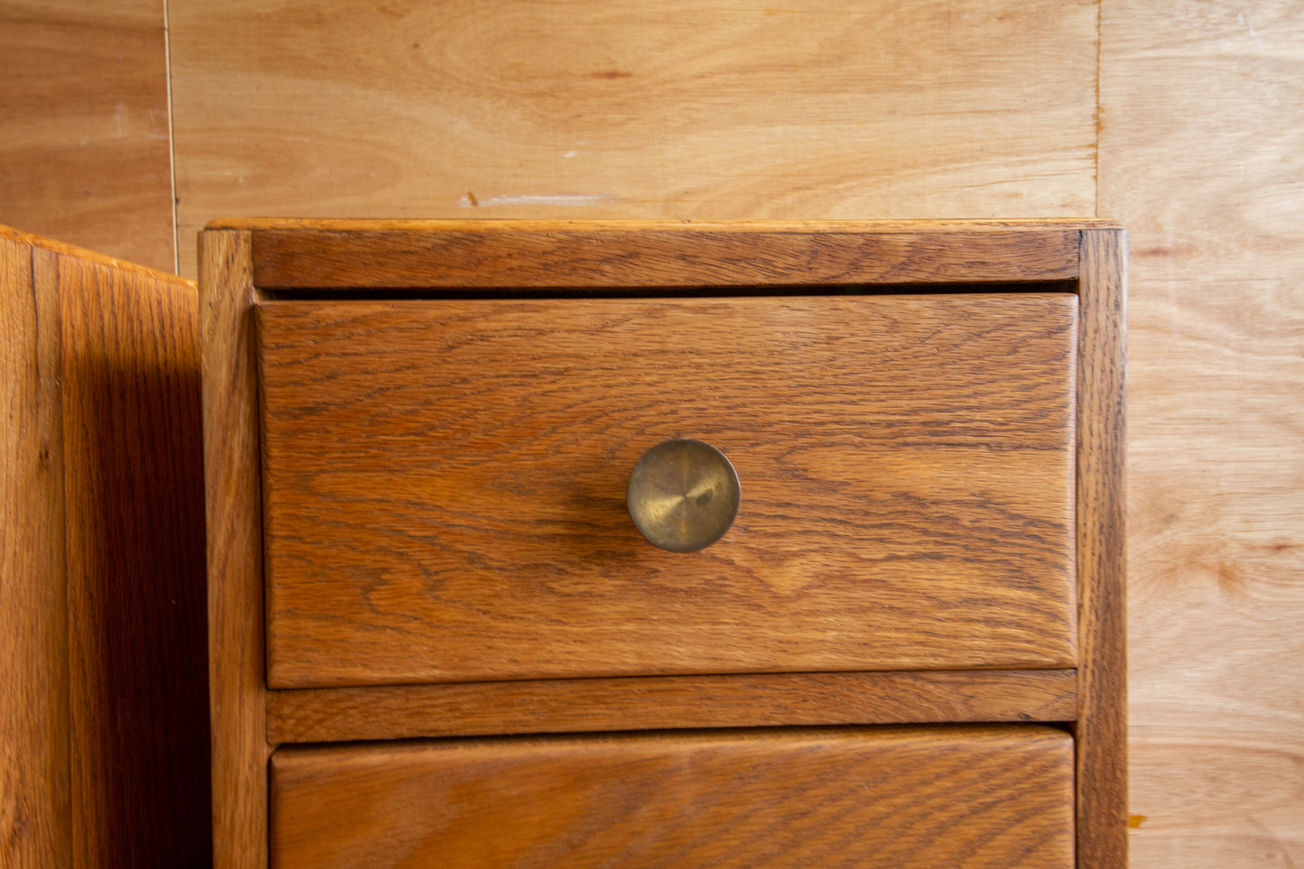 Vintage Oak Bedside Drawers