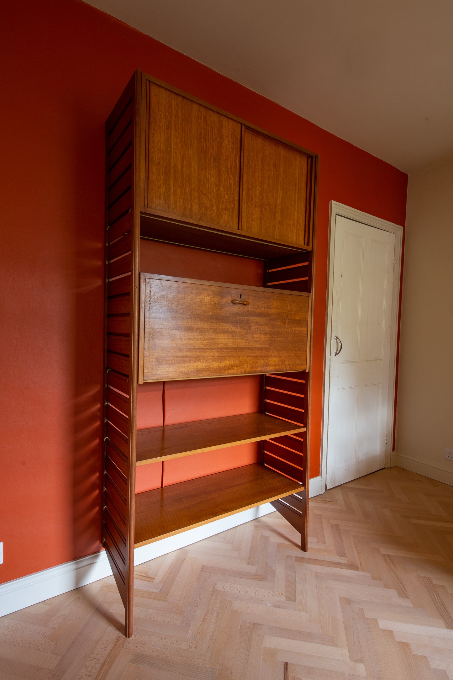 Ladderax Teak Shelving Wall Unit
