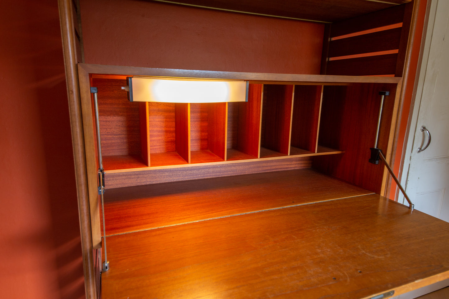 Ladderax Teak Shelving Wall Unit