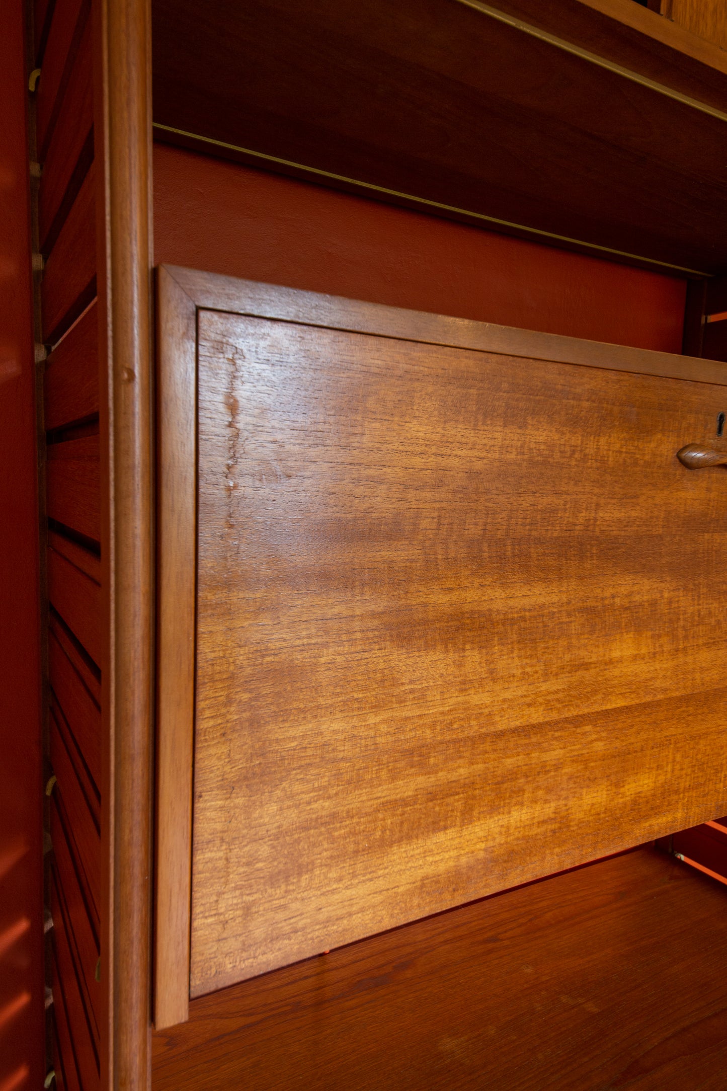 Ladderax Teak Shelving Wall Unit