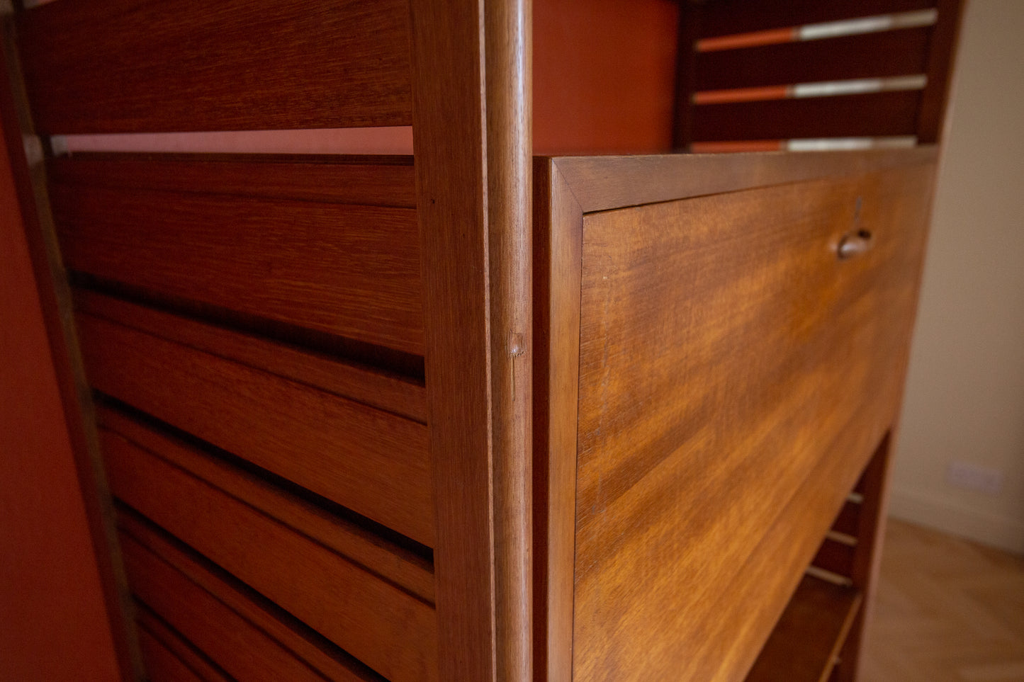 Ladderax Teak Shelving Wall Unit