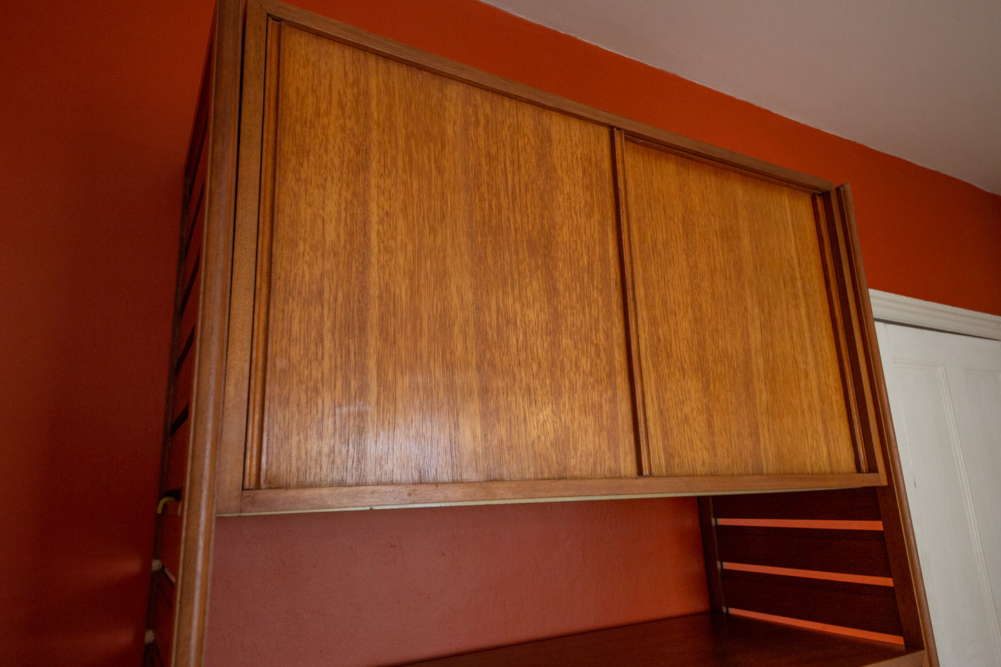 Ladderax Teak Shelving Wall Unit