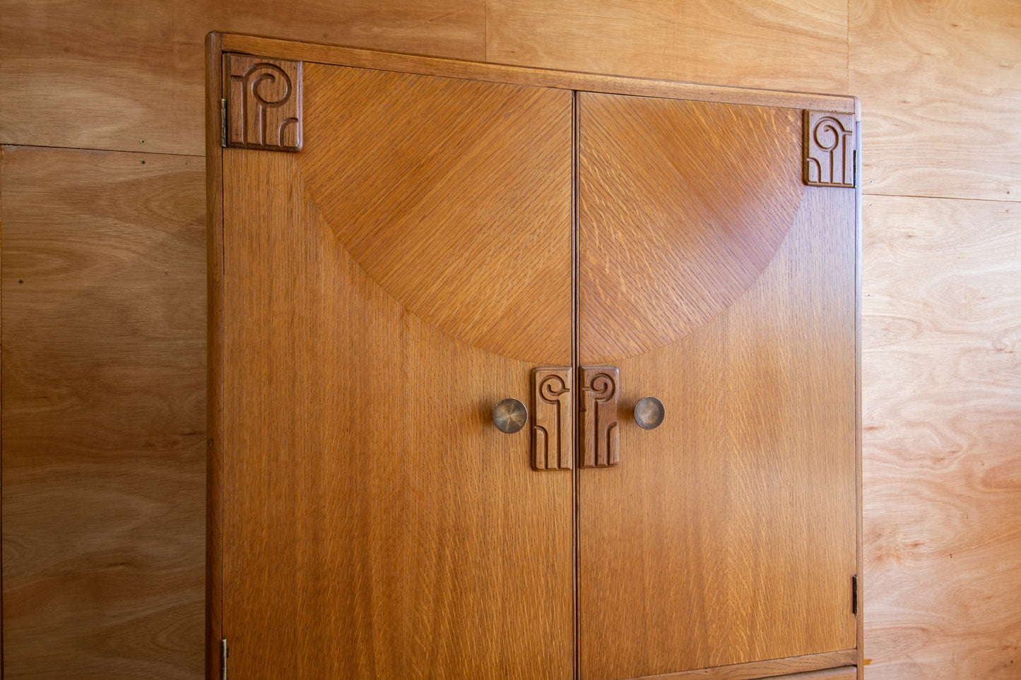 Art Deco Oak Tallboy