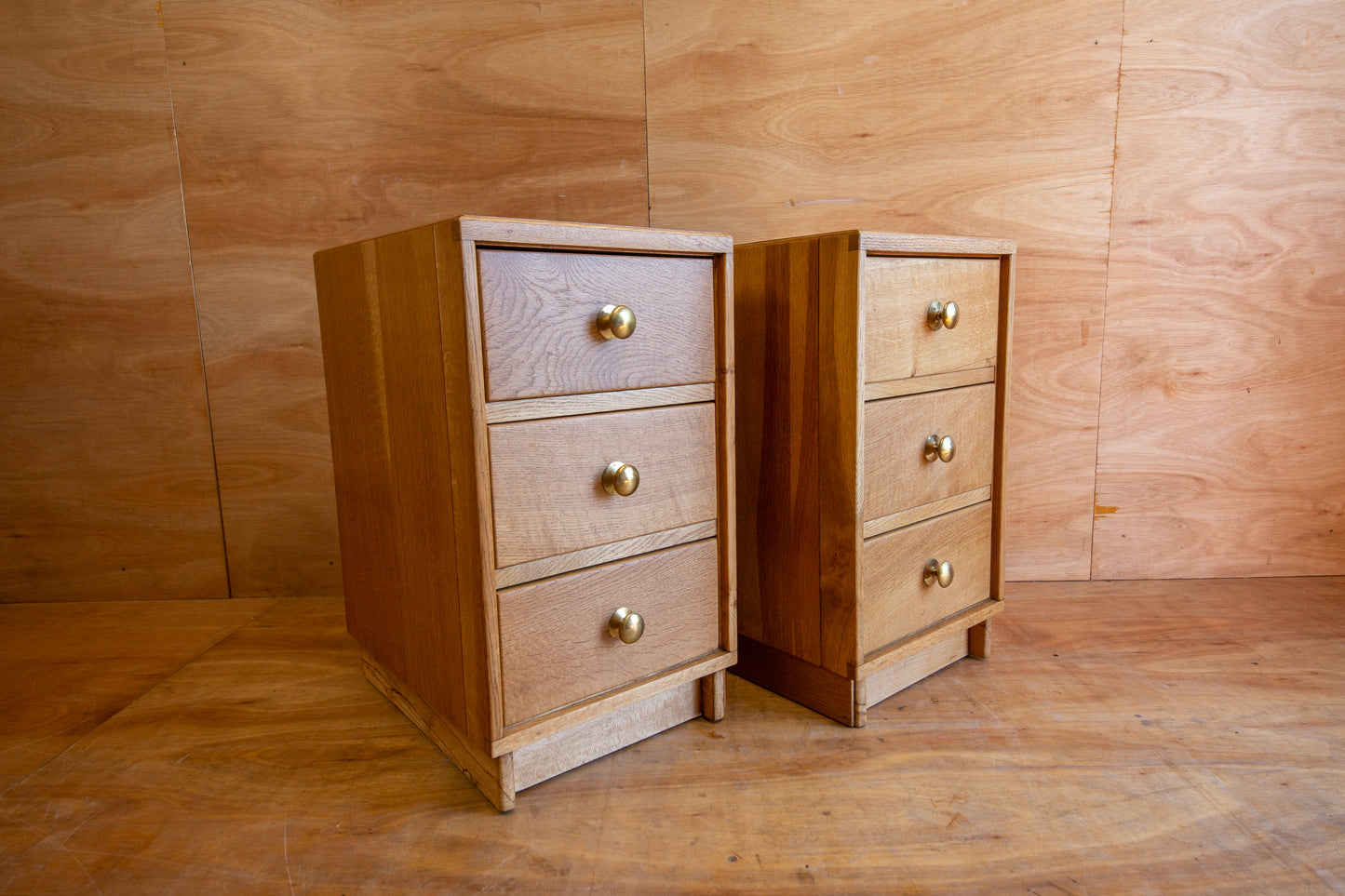 Vintage Oak Bedside Drawers