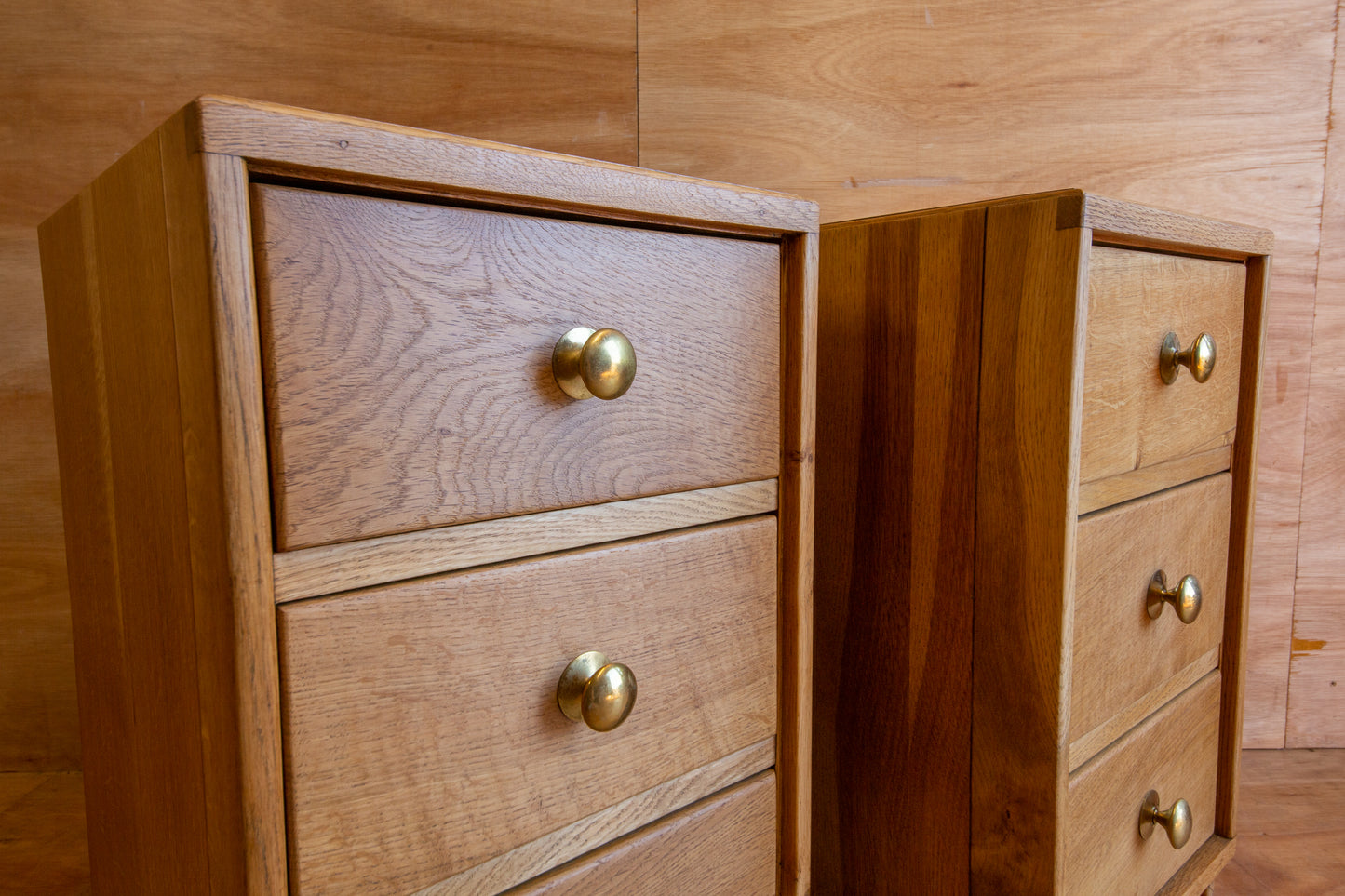Vintage Oak Bedside Drawers