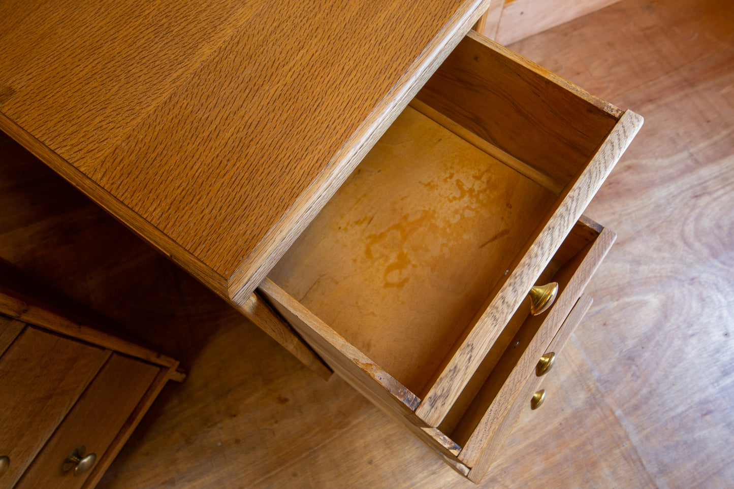 Vintage Oak Bedside Drawers